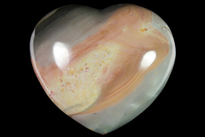 Wide, Polychrome Jasper Heart - Madagascar #118652